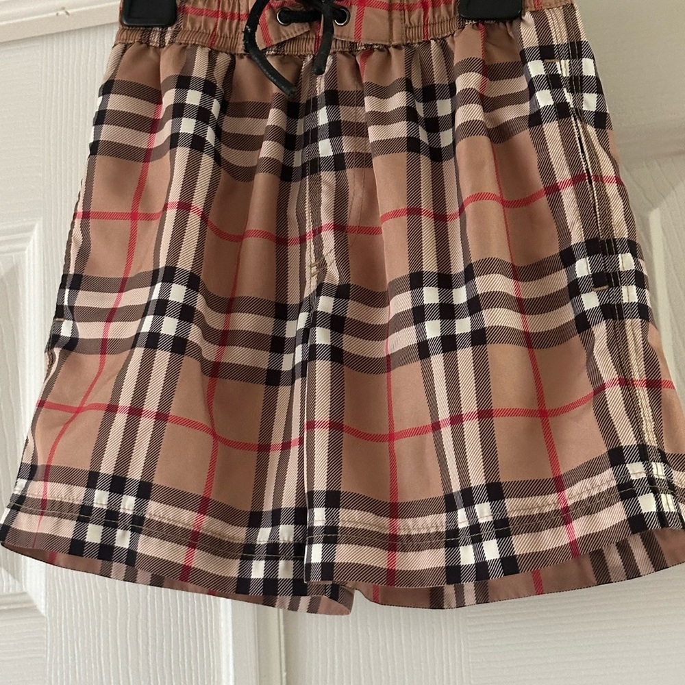 Burberry Black and Tan Swim Trunks Resort Wear